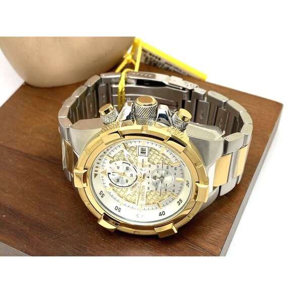Invicta Men's Watch 28120 Aviator Chronograph Quartz Two Tone Stainless Steel - Picture 9 of 15
